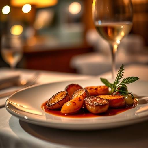 Photographie d'un plat gastronomique dans un restaurant √©toil√© √† Lyon.